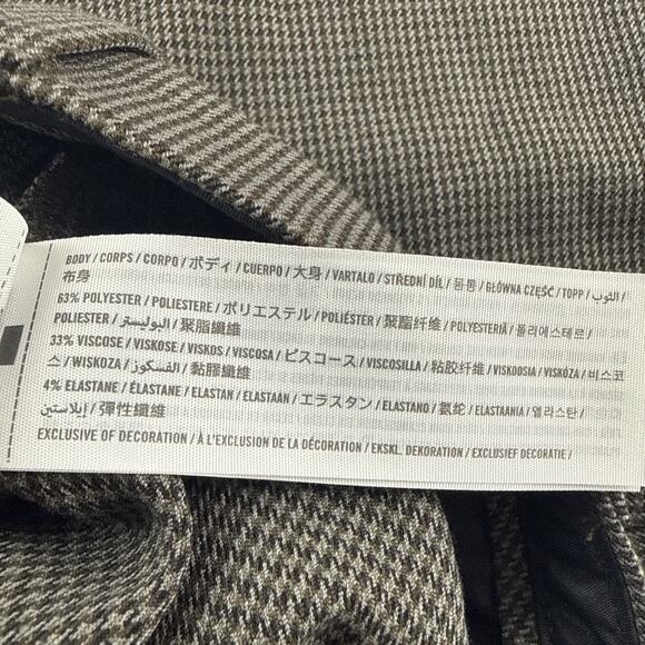 Abercrombie & Fitch Mens 33 Houndstooth Brown Loose Pleated Front Trouser - Picture 8 of 8